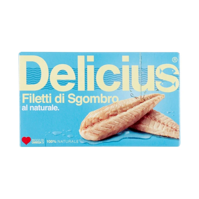 Delicius Filetti di Sgombro al naturale 125 g