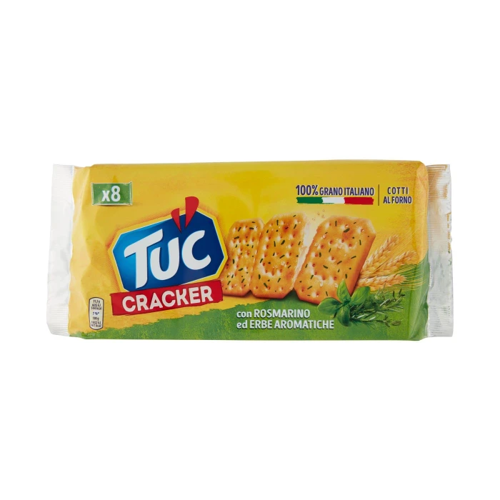 Tuc Cracker con Rosmarino ed Erbe Aromatiche cotto al forno - 250g