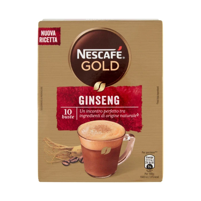 NESCAFÉ Gold Ginseng Preparato solubile per caffè al ginseng astuccio 10 bustine 70g