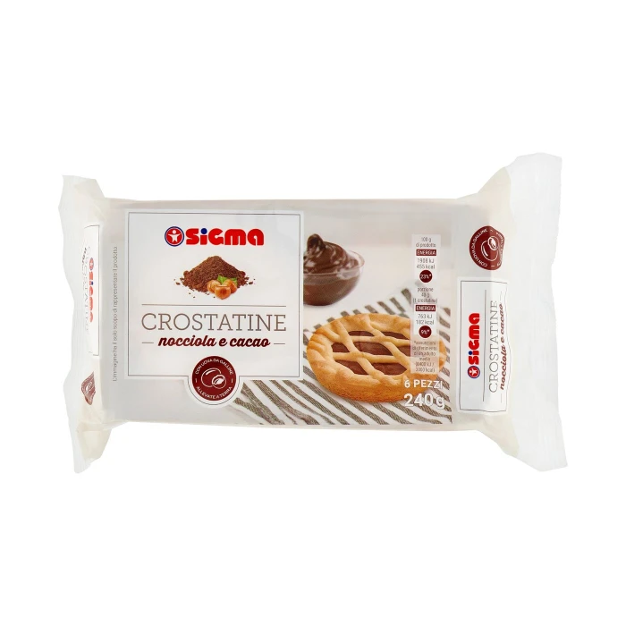 Sigma Crostatine nocciola e cacao 6 x 40 g