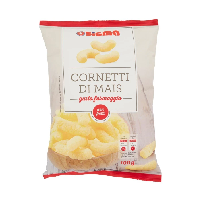 Sigma Cornetti di Mais gusto formaggio 100 g