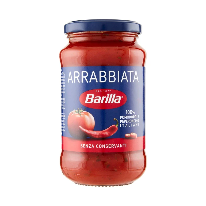 Barilla Sugo Arrabbiata 100% Pomodoro e peperoncino italiani Condimento per Pasta 400g