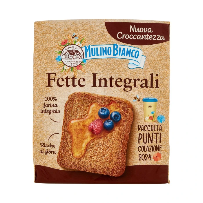 Mulino Bianco Fette Biscottate Integrali Ricche di Fibre 315g