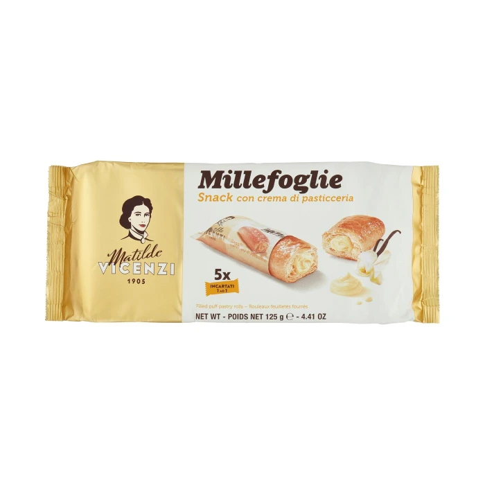 Matilde Vicenzi Millefoglie Snack con crema di pasticceria 125 g
