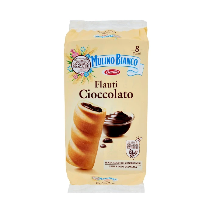 Mulino Bianco Flauti Cioccolato Merenda senza Additivi Conservanti 280g