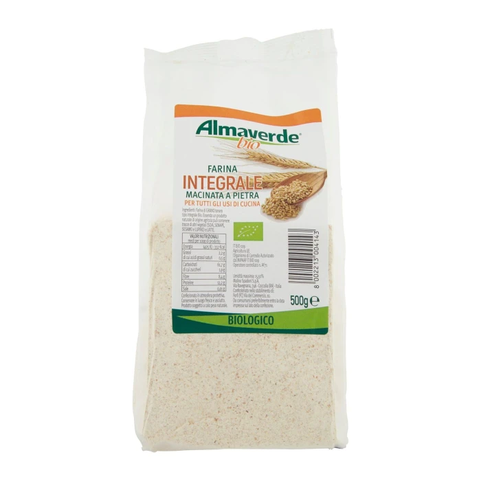 Almaverde bio Farina Integrale Macinata a Pietra 500 g