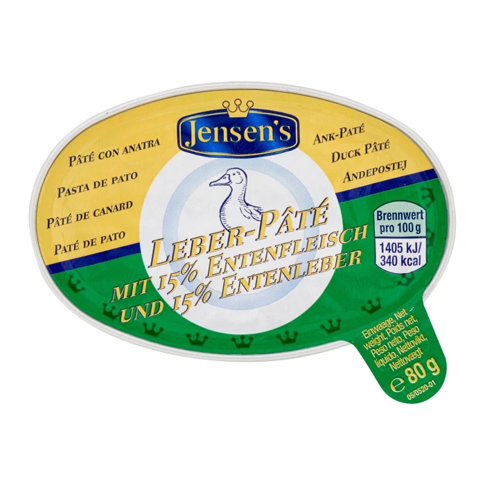 Jensen's Leber-Pâté mit 15% Enterfleisch und 15% Entenleber 80 g