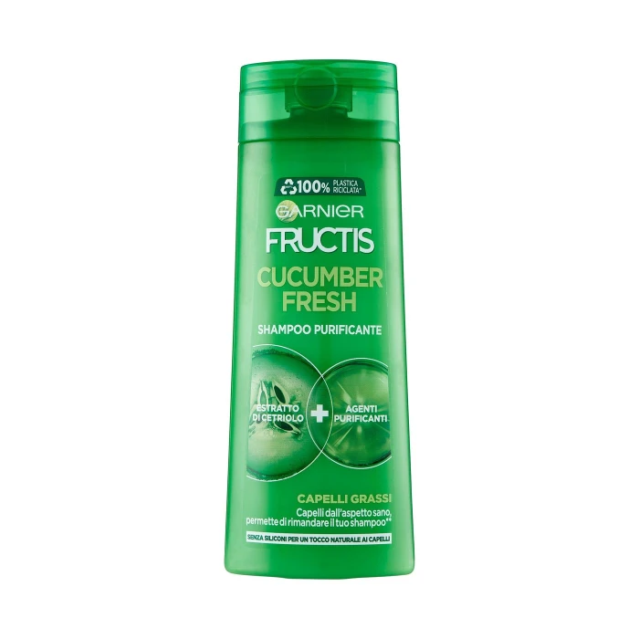 Garnier Shampoo Fructis Pure Non Stop Cucumber Fresh, Ideale per Capelli Grassi, 250 ml