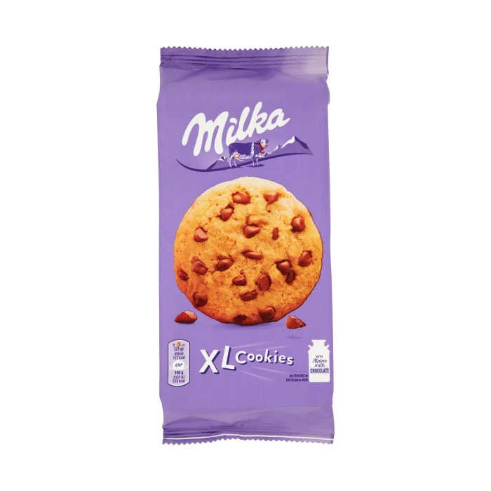 Milka Cookies XL, maxi cookie con cioccolato al latte Milka - 184g