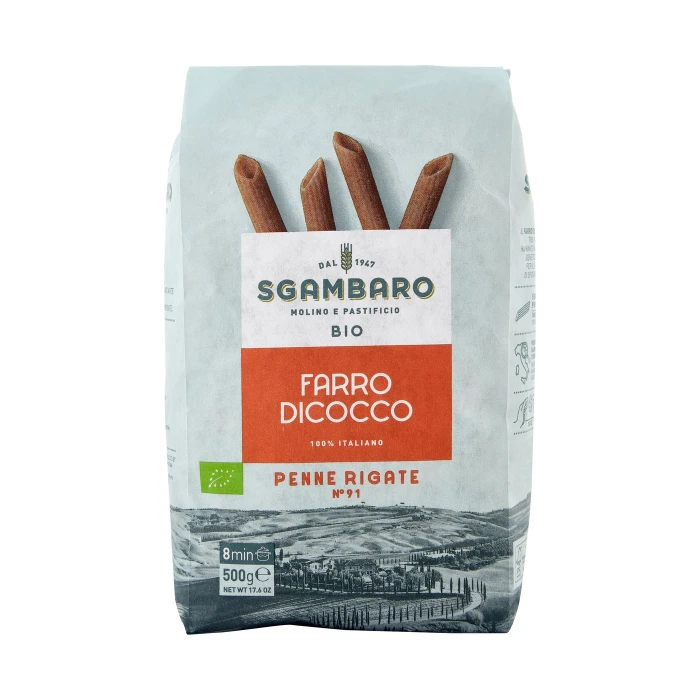 Sgambaro Bio Farro Dicocco Penne Rigate N°91 500 g