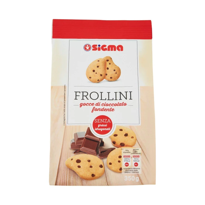 Sigma Frollini gocce di cioccolato fondente 350 g