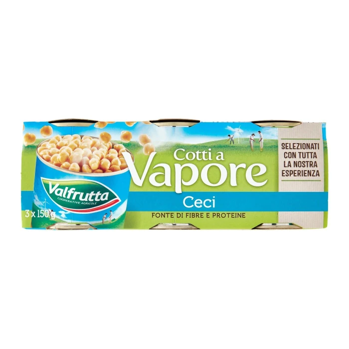 Valfrutta Cotti a Vapore Ceci 3 x 150 g