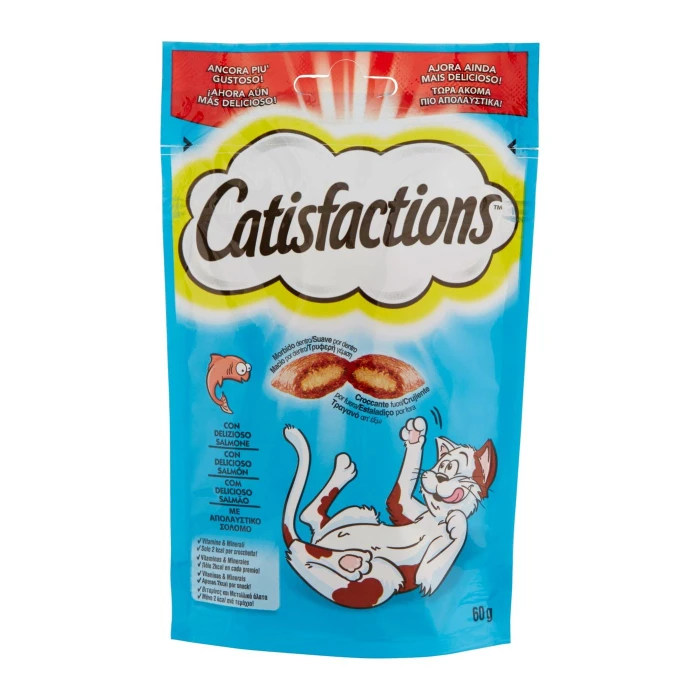 Catisfactions Snack Gatto con Delizioso Salmone 60 g