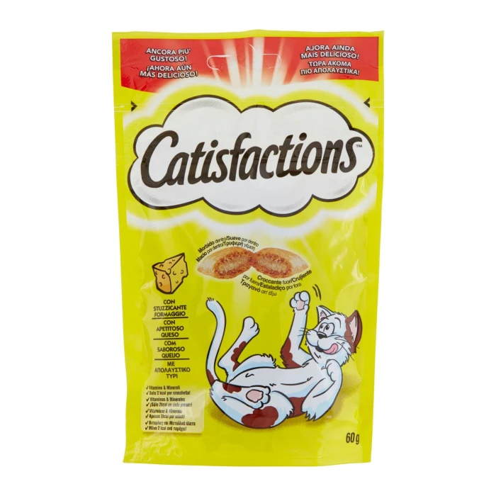 Catisfactions Snack Gatto con Stuzzicante Formaggio 60 g