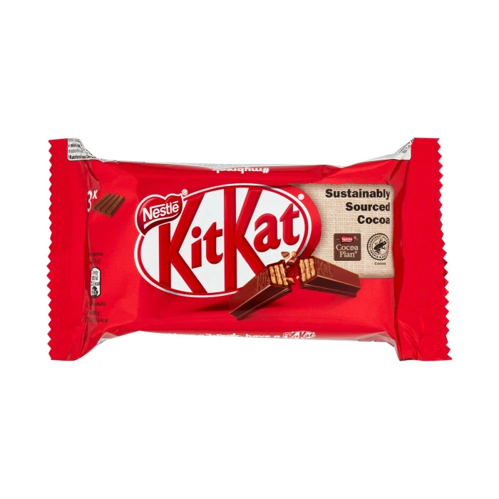 NESTLÉ KitKat Original Wafer croccante ricoperto da Cioccolato al latte 3 snack da 41,5 g