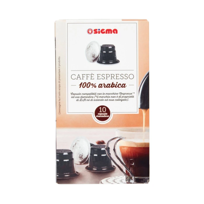 Sigma Caffè Espresso 100% arabica 10 capsule monodose 52 g