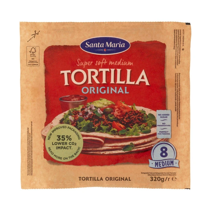 Santa Maria Super soft medium Tortilla Original 8 Medium 320 g