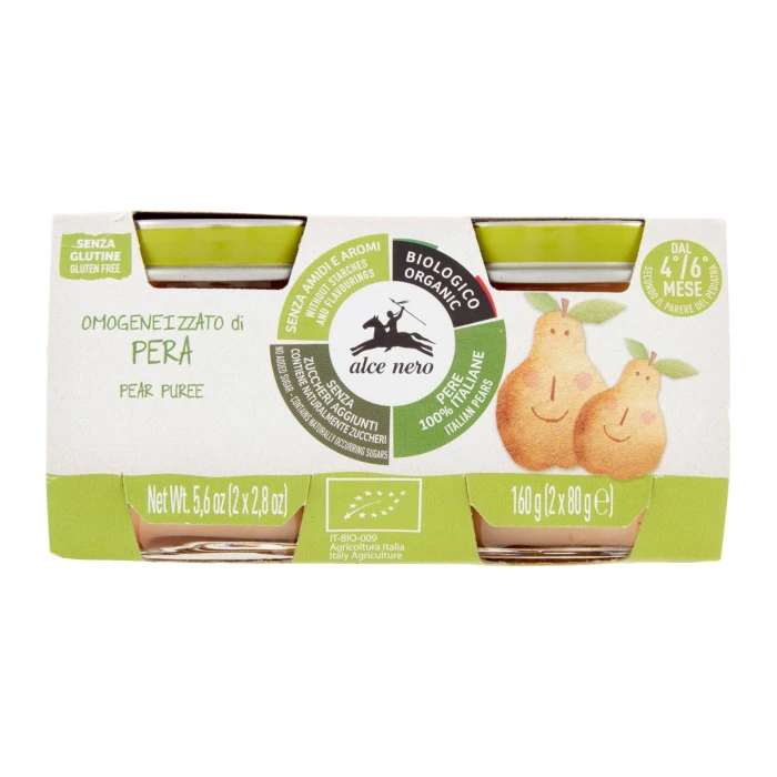 alce nero Omogeneizzato di Pera 2 x 80 g