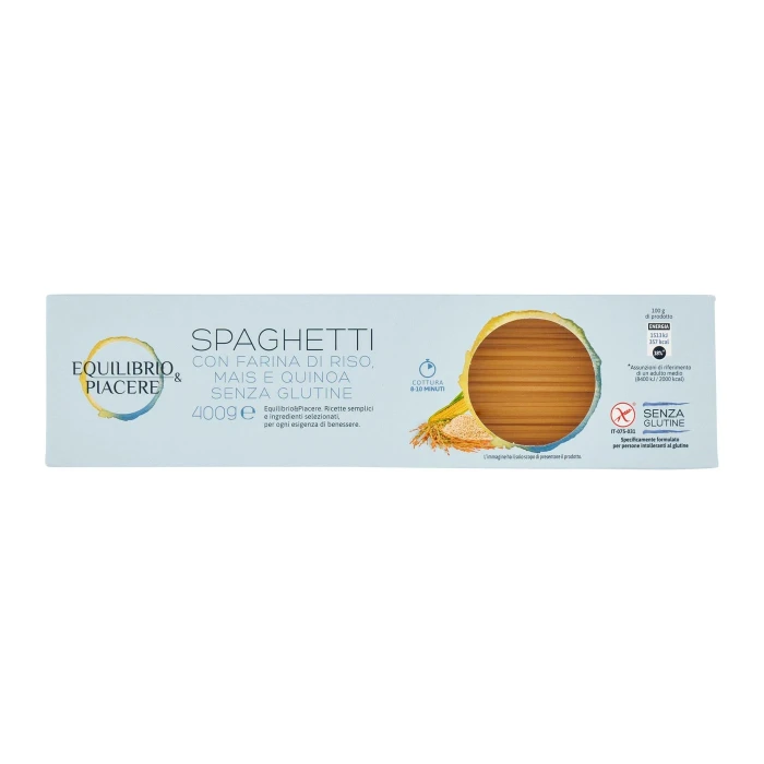 Equilibrio & Piacere Spaghetti con Farina di Riso, Mais e Quinoa Senza Glutine 400 g