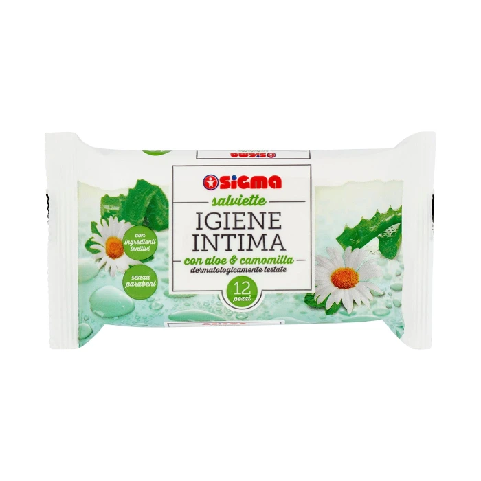 Sigma salviette Igiene Intima con aloe & camomilla 12 pz