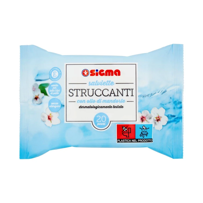 Sigma salviette Struccanti con olio di mandorle 20 pz