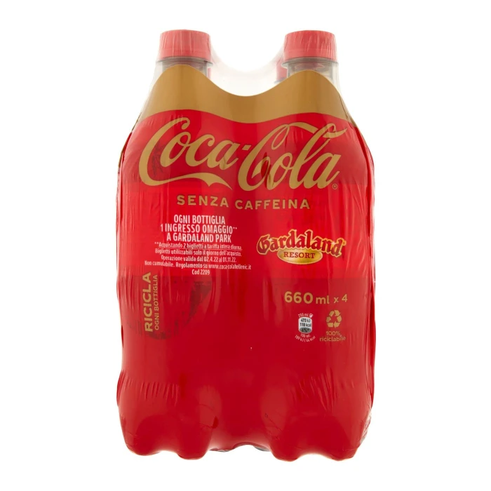 COCA COLA S/CAFFEINA CL.66 X 4 PET