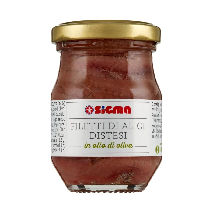 Sigma Filetti di Alici Distesi in olio di oliva 90 g