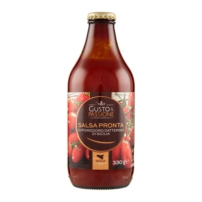 Gusto & Passione Salsa Pronta di Pomodoro Datterino di Sicilia 330 g