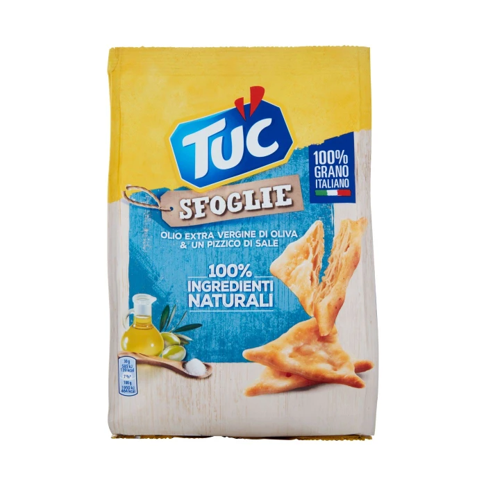 Tuc Sfoglie, crackers con Olio Extra Vergine di Oliva & Un Pizzico di Sale - 170 g