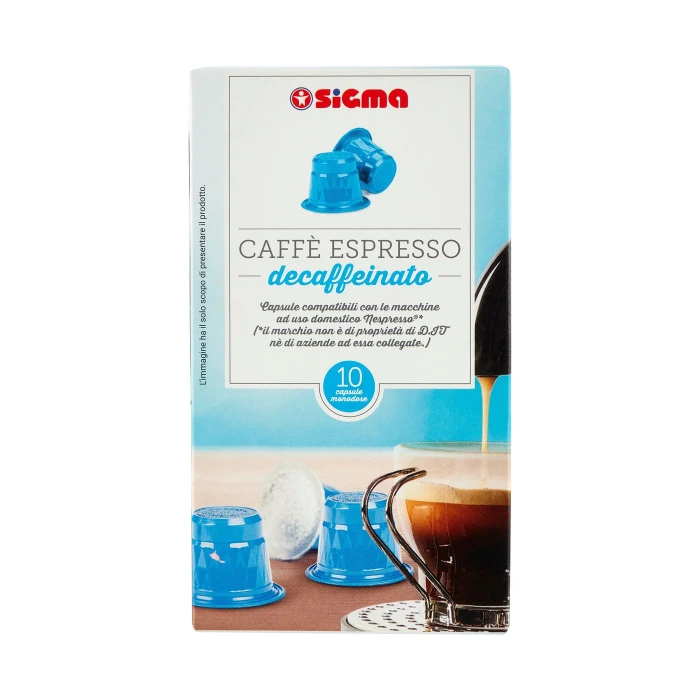 Sigma Caffè Espresso decaffeinato 10 capsule monodose 52 g