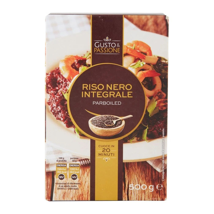 Gusto & Passione Riso Nero Integrale Parboiled 500 g