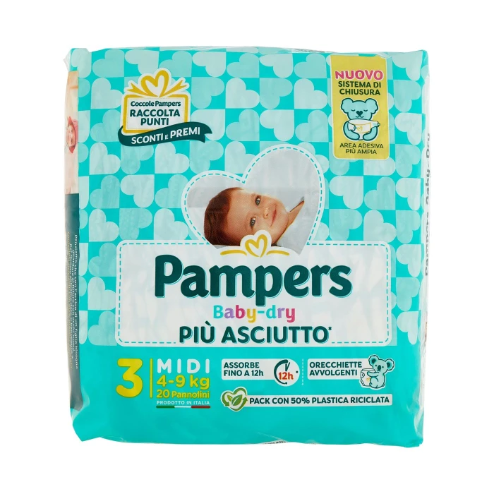 Pampers Baby-dry Midi 20 pz