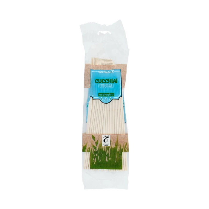 VerdeMio Cucchiai Compostabili ecologico 20 pz