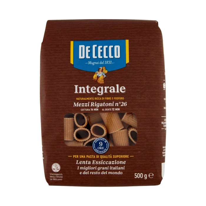 De Cecco Integrale Mezzi Rigatoni n° 26 500 g