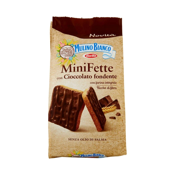 Mulino Bianco Mini Fette con Cioccolato fondente 110 g
