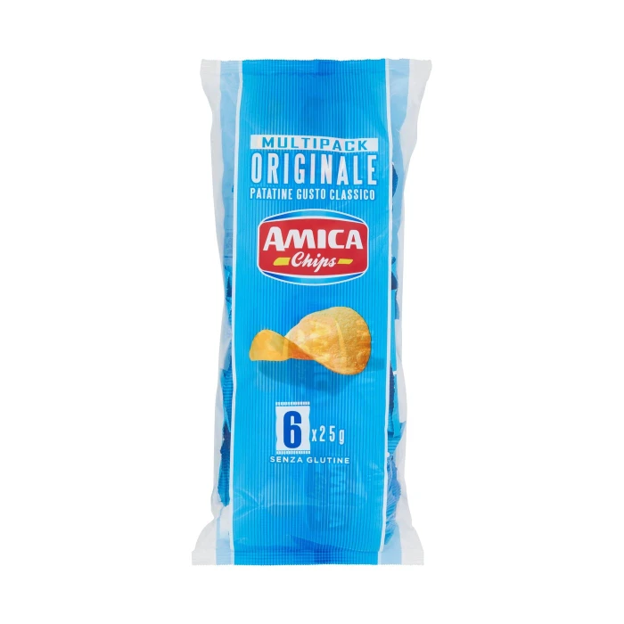 Amica Chips Originale Patatine Gusto Classico 6 x 25 g