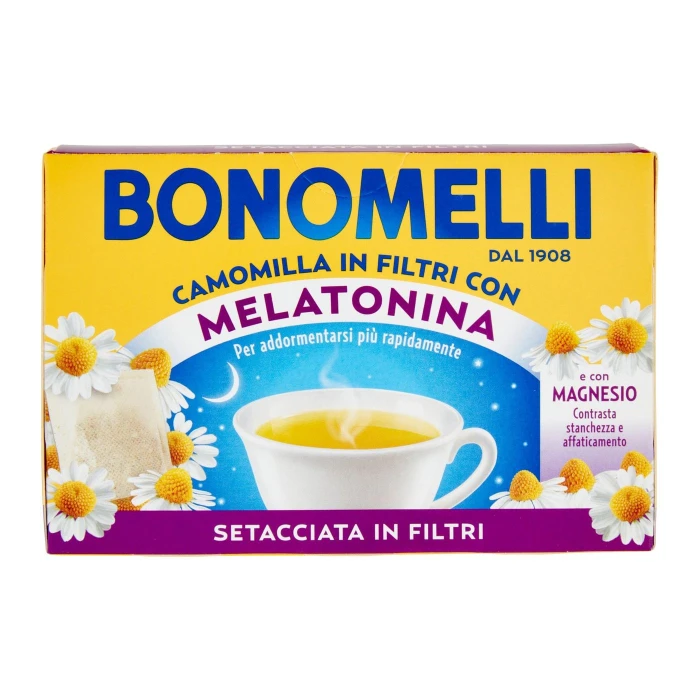 Bonomelli Camomilla in Filtri con Melatonina e con Magnesio Setacciata in Filtri 14 filtri 35 g