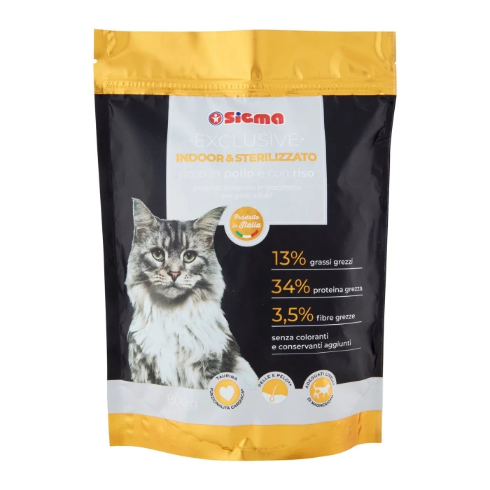 Sigma Exclusive Crocchette Gatto ricco in pollo e con riso 800 g