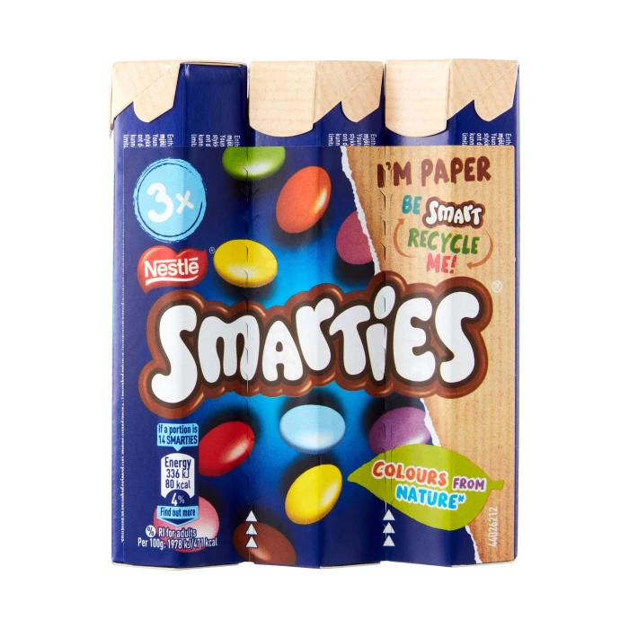 NESTLÉ Smarties Confetti ripieni di Cioccolato al Latte 3 tubi 34 g