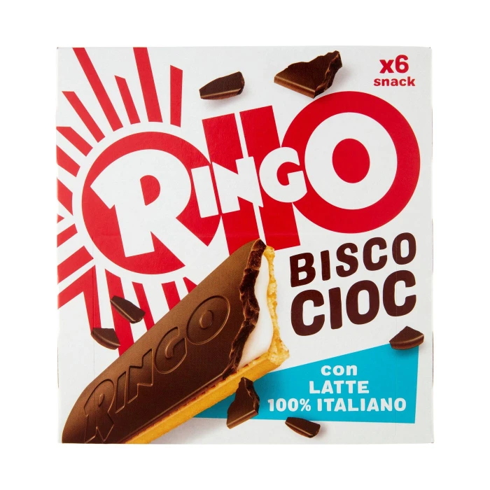 Ringo Snack Bisco Cioc Snack con Latte Italiano 6 porzioni 162g