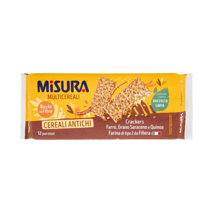 Misura Multicereali Crackers Farro, Grano Saraceno e Quinoa 350 g