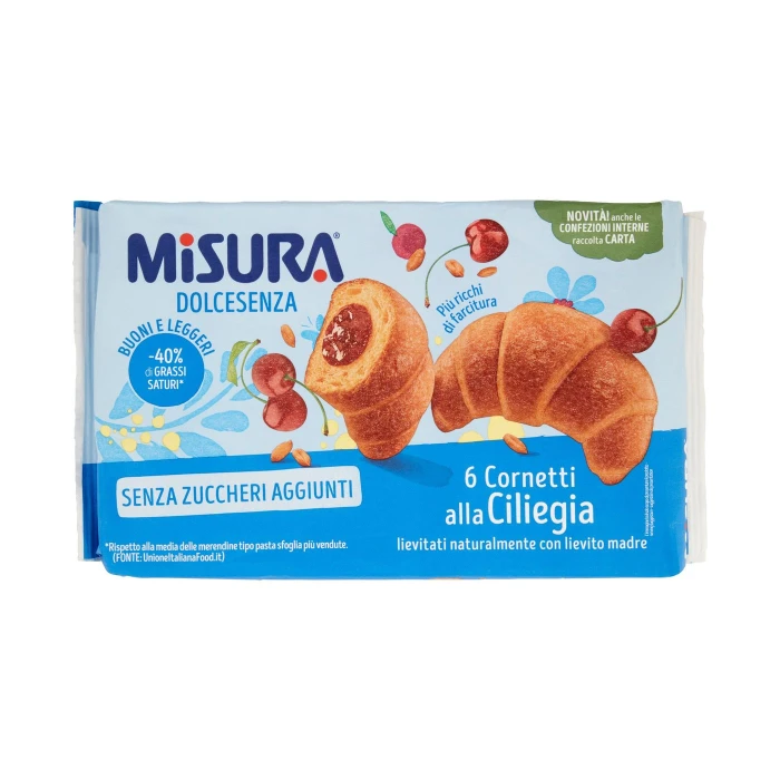 Misura Dolcesenza 6 Cornetti alla Ciliegia 298 g
