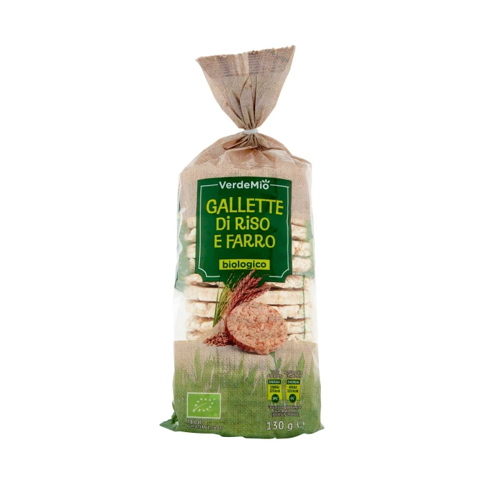 VerdeMio Gallette di Riso e Farro Biologico biologico 130 g