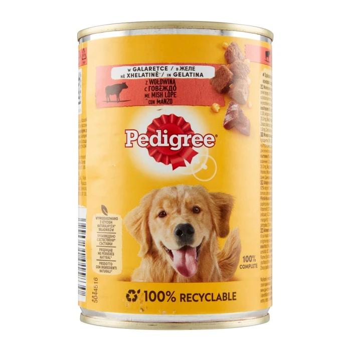 Pedigree Cibo Umido Cane con Manzo in Gelatina 400 g