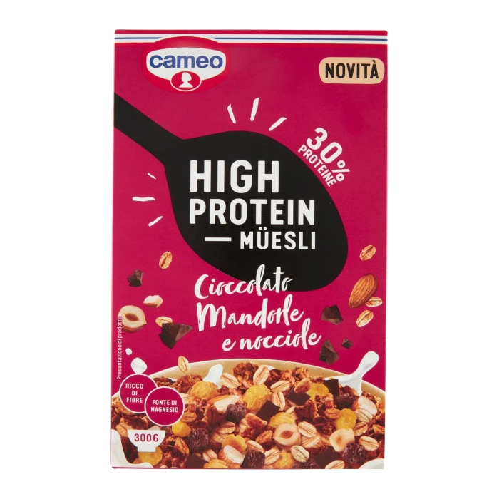 cameo High Protein Müesli Cioccolato Mandorle e nocciole 300 g