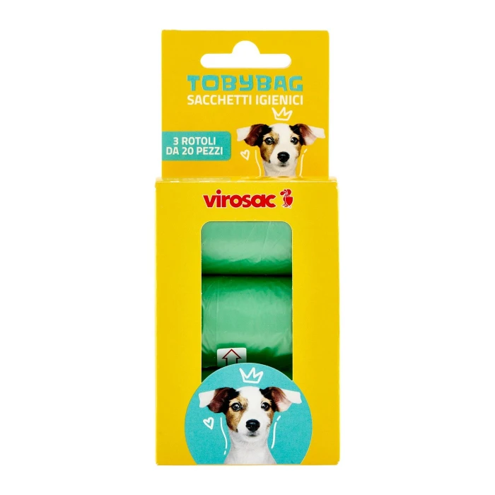 virosac Tobybag Sacchetti Igienici Rotoli 3 x 20 pz
