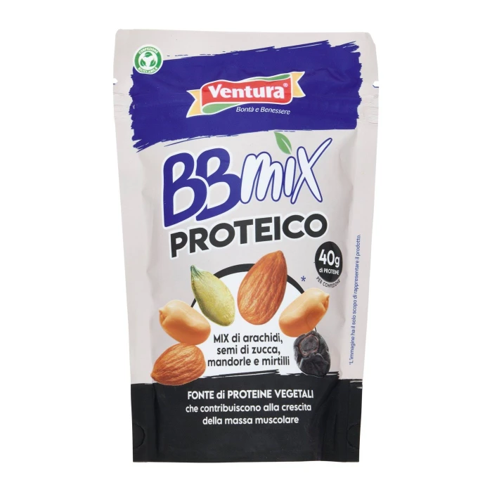 Ventura BBmix Proteico Mix di arachidi, semi di zucca, mandorle e mirtilli 150 g