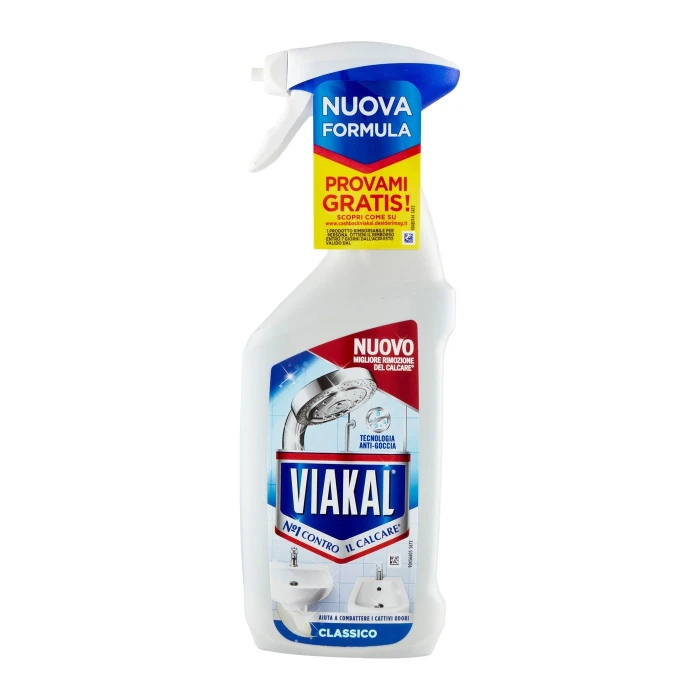 Viakal Detersivo Anticalcare Bagno e Cucina Classico Spray 470 ml