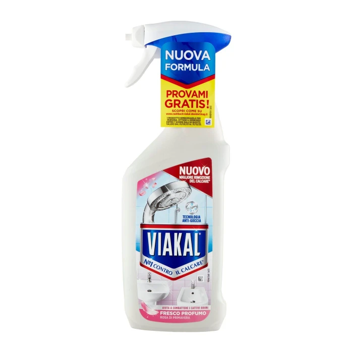 Viakal Detersivo Anticalcare Bagno e Cucina Fresco Profumo Spray 470 ml