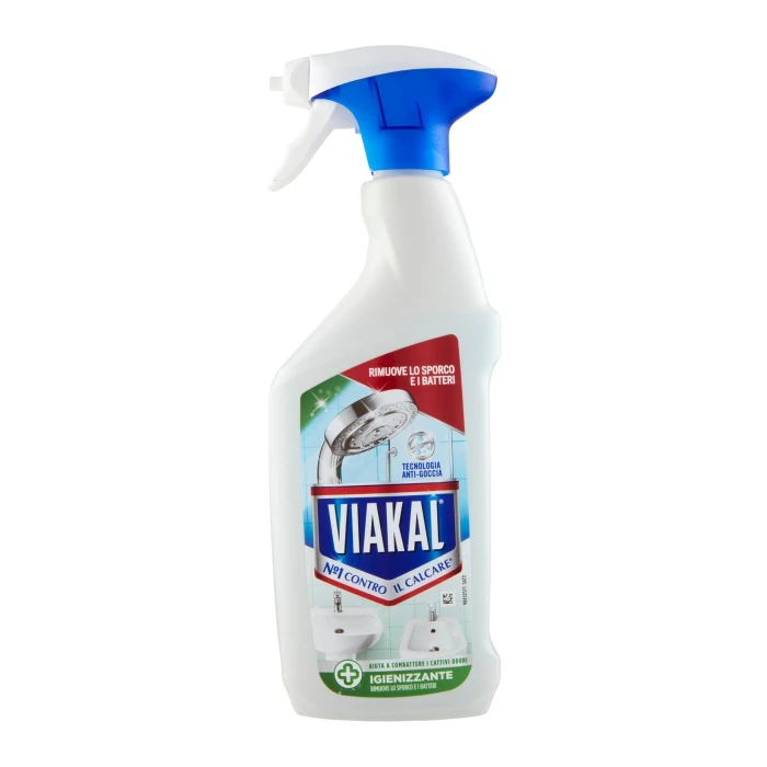 Viakal Detersivo Anticalcare Bagno e Cucina Igienizzante Spray 470 ml